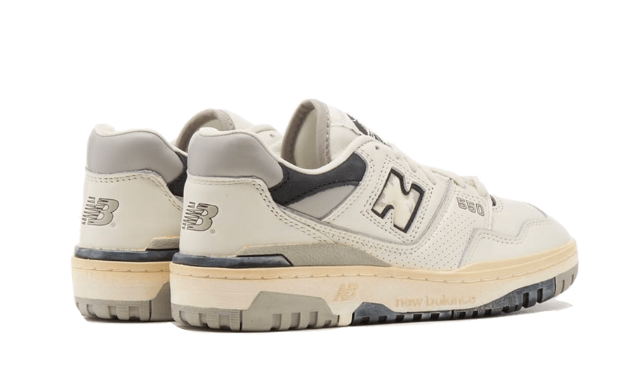 New Balance Men's 550 in White/Grey/Black Leather - BB550VGB