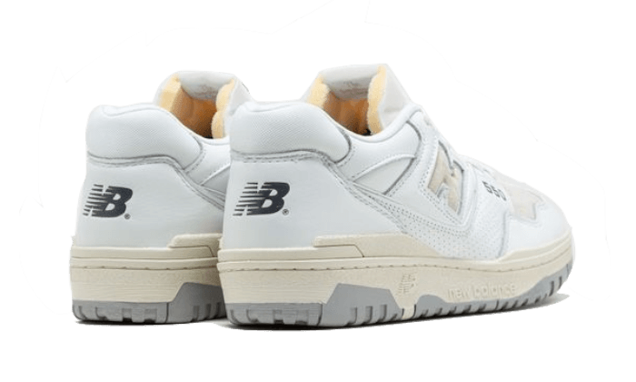 New Balance Hombre 550 in Blanca/blanc/Gris/Gris, Leather, Talla 40.5 - BB550PWG