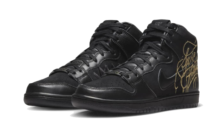 Nike SB x FAUST Dunk High Black Gold - DH7755-001