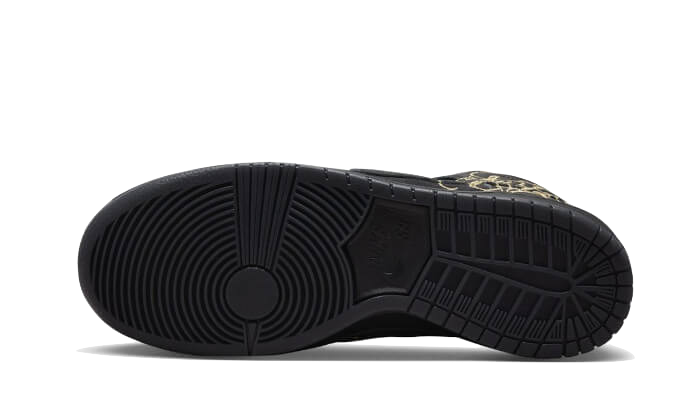 Nike SB x FAUST Dunk High Black Gold - DH7755-001
