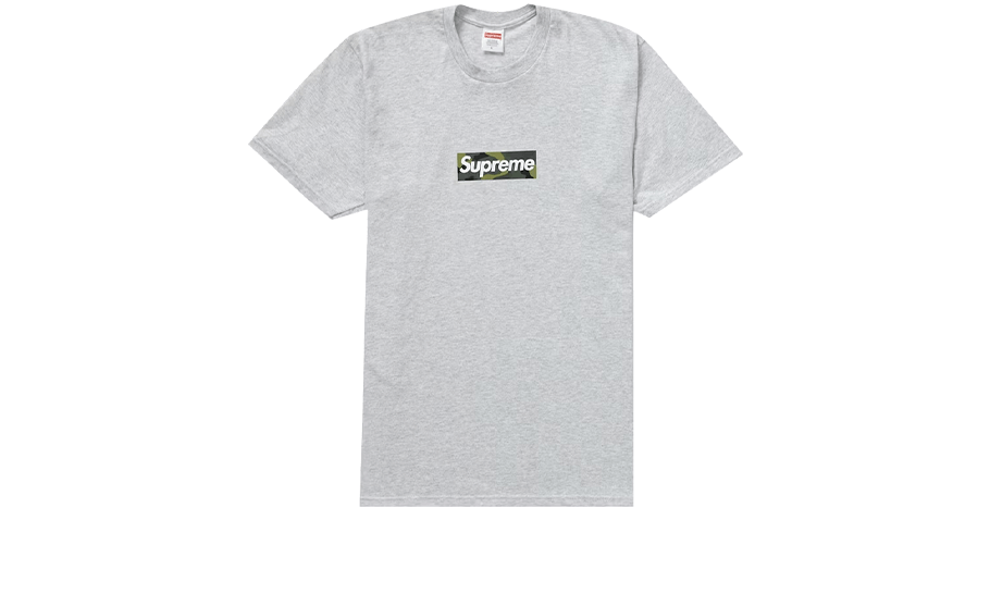 SupSupreme Box Logo Tee Ash grey Camo Mサイズ