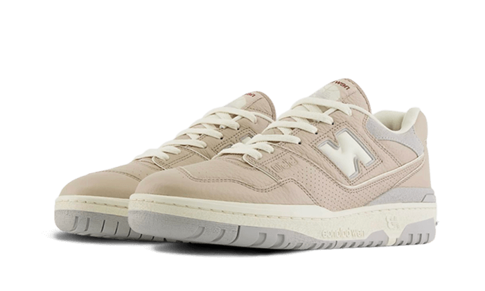 New Balance Hombre BB550 in Marrón/Beige/Gris/Roja, Leather, Talla 37 - BB550LY1