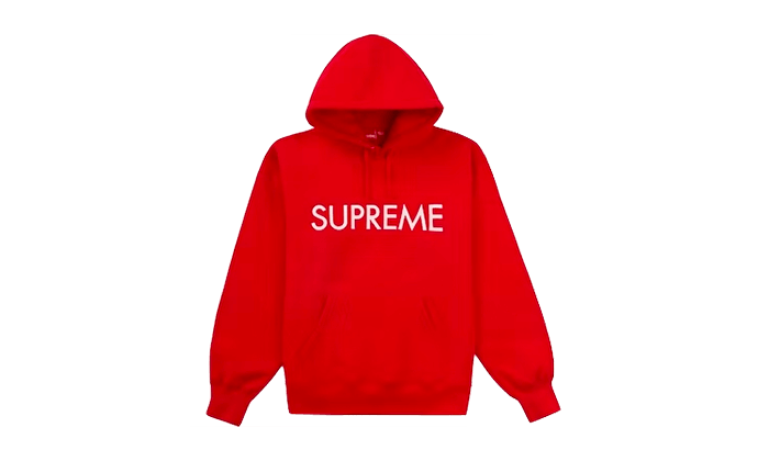 red supreme hoodie