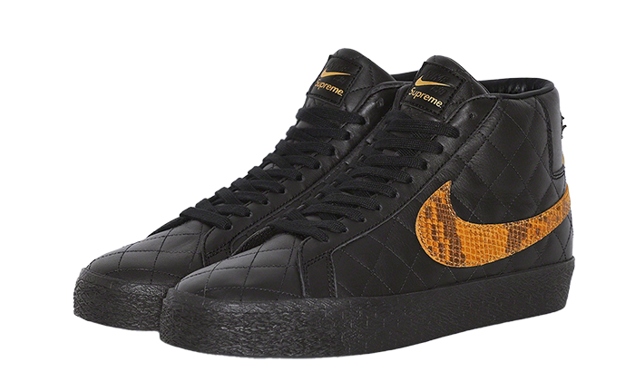 Nike Supreme x Zoom Blazer Mid QS SB 'Black Snakeskin' - DV5078-001