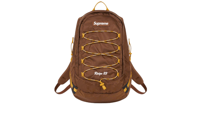 leather supreme bape backpack
