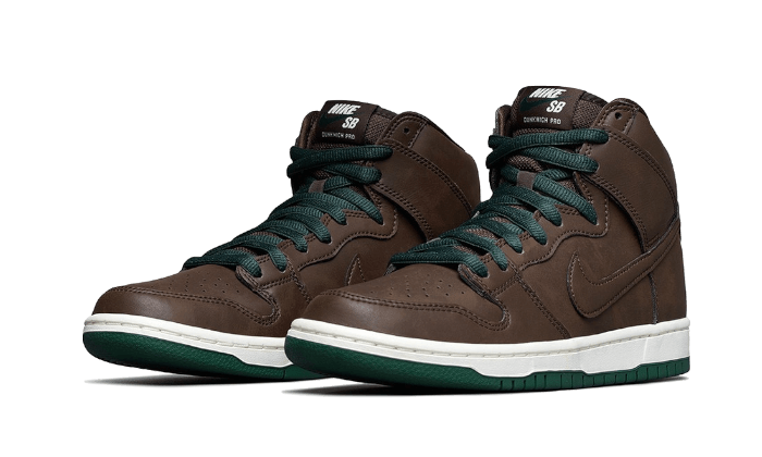 nike dunk high brown white