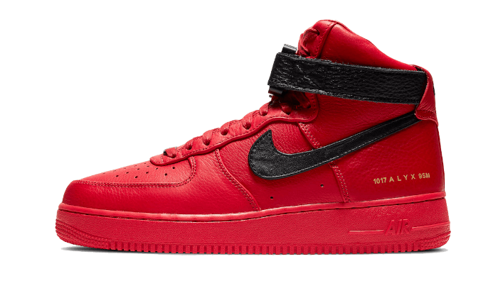 nike air force 1 high top red and black and white