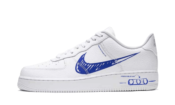 nike air force 1 scribble blue