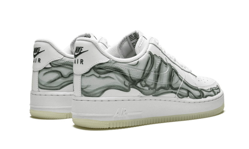 plan ritmo malla Nike Air Force 1 Low White Skeleton Halloween (2018)