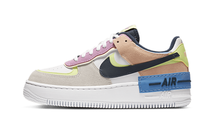 Nike Af1 Shadow pale Ivory/pastel Multicolor Sneakers in White