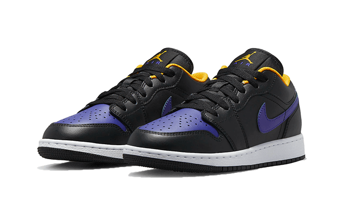 Air Jordan 1 Low-sko til større børn - sort - 553560-075