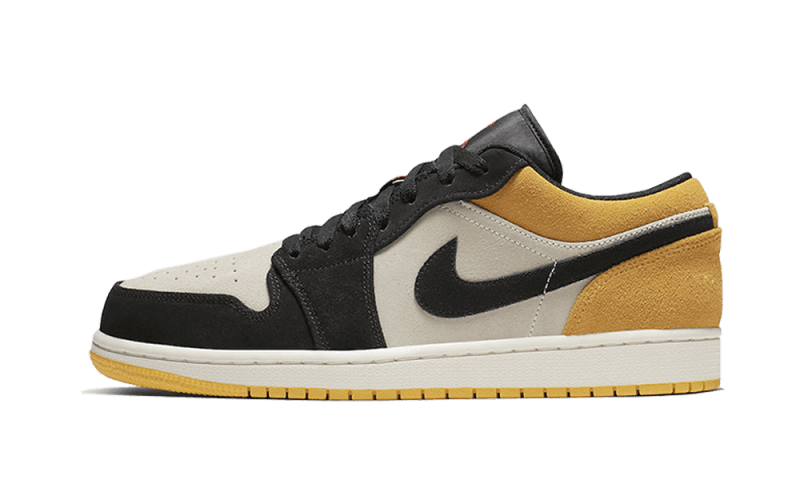 nike air jordan 1 low sail university gold black