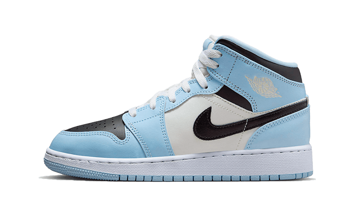 Fictief stel voor het formulier Air Jordan 1 Mid Ice Blue