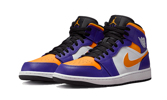 An Air Jordan 1 Low in the colors of the Los Angeles Lakers - Essential  Homme