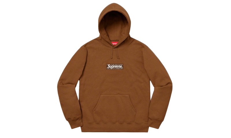 Supreme Bandana Box Logo Hooded Sweatshirt Brown (FW19)