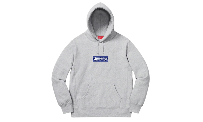 Supreme Bandana Box Logo Hooded Sweatshirt Grey (FW19)