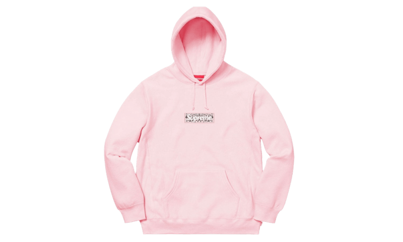 supreme bandana box logo tee hooded pink