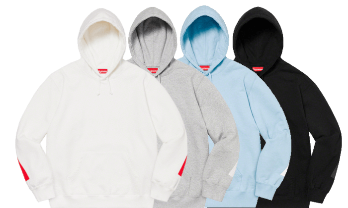 supreme big logo hooded sweatshirt white