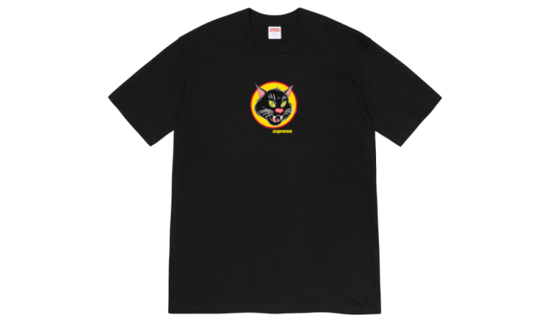 supreme black cat tee