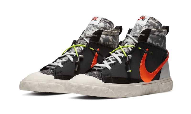 Nike READYMADE x Blazer Mid Black/Vast Grey/Volt/Total Orange Sneakers/Shoes CZ3589-001 - CZ3589-001