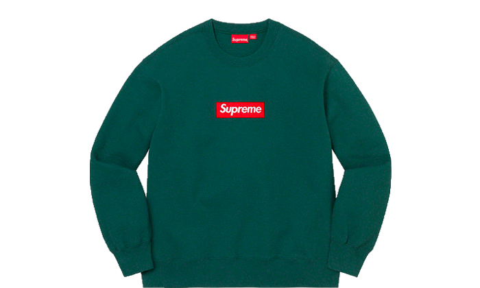 Supreme Box Logo Crewneck Dark Pine