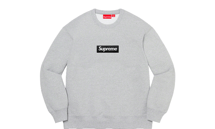 Supreme Box Logo Crewneck Heather Grey-