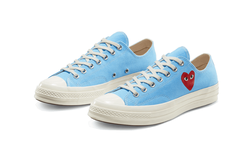 cdg bright blue converse