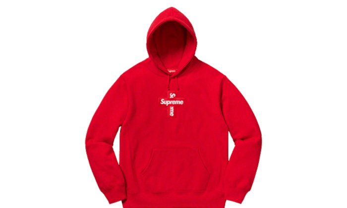 supreme  cross box  logo  hooded