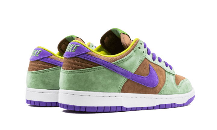 nike dunk purple and green