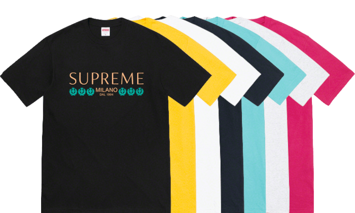 supreme milano tee black