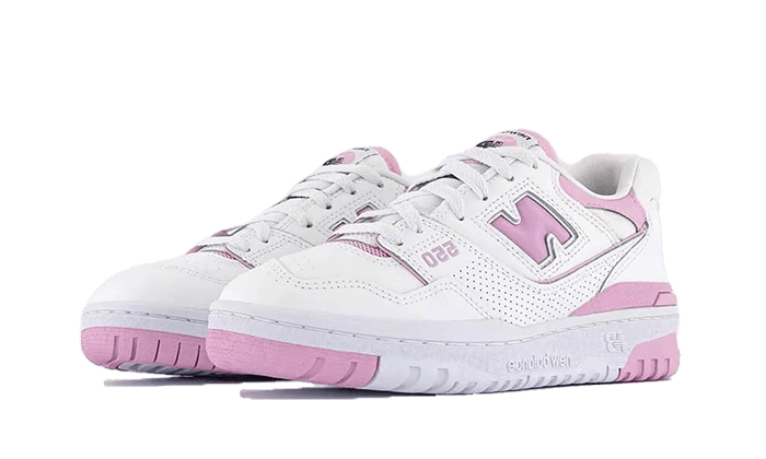 New Balance Damen 550 in Weiß/Rosa, Suede/Mesh - BBW550BD