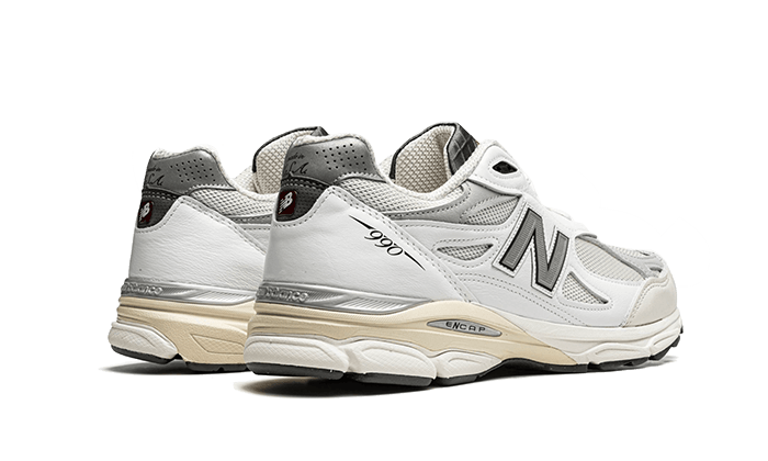 New Balance 990v3 MiUSA Teddy Santis Sea Salt in Blanca/Gris, Leather - M990AL3