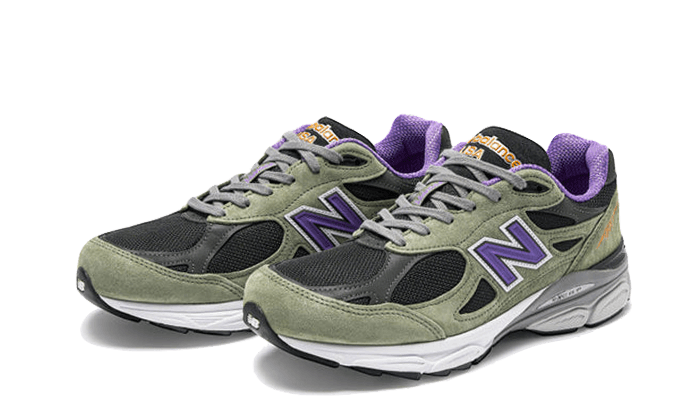 New Balance Men's MADE in USA 990v3 in Green/Black Leather - M990TC3
