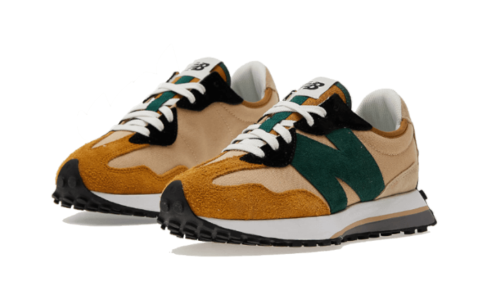 New Balance Men's 327 in Brown/Green Suede/Mesh - MS327DB