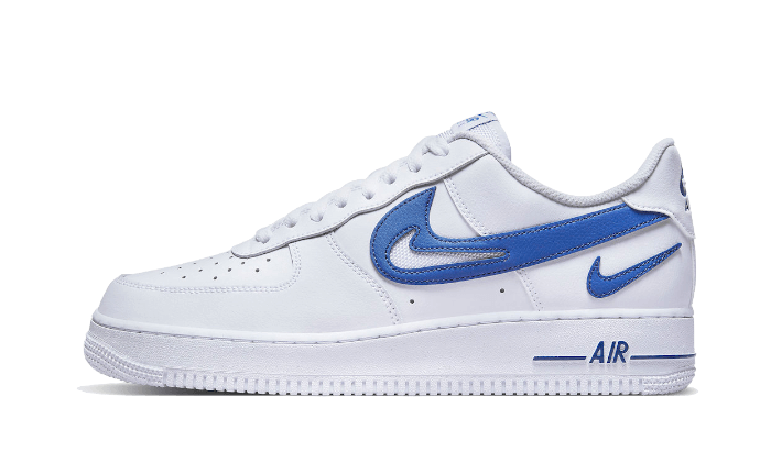 NIKE AIR FORCE 1 LOW '07 FM CUT OUT SWOOSH WHITE BLUE price