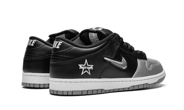 SB Dunk Low Supreme Jewel Swoosh Silver