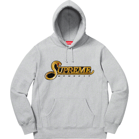 supreme sequin viper hooded sweatshirt