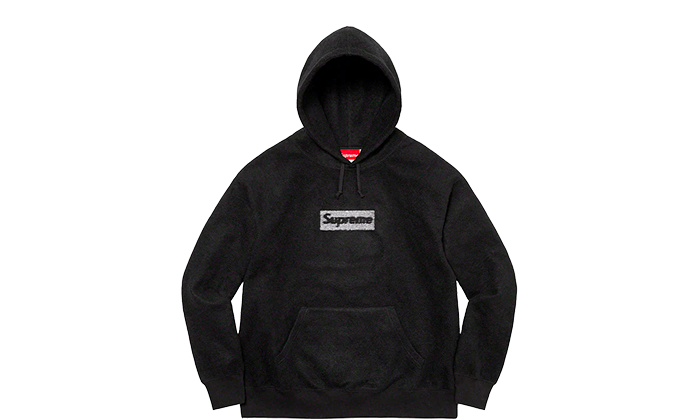 Inside Out Box Logo Hooded Sweatshirt Black