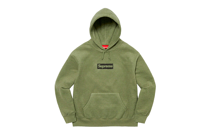 Supreme Inside Out Box Logo Hooded Sweatshirt Light Olive