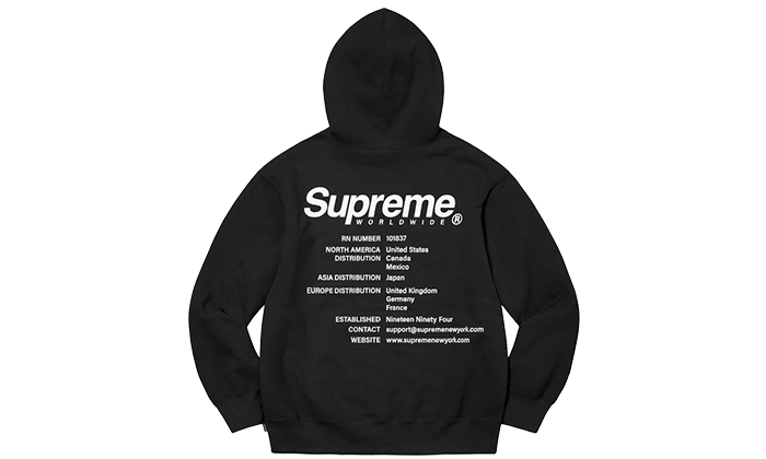 supreme black hoodie