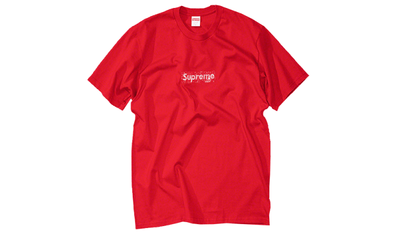 Supreme Swarovski Logo Tee Red