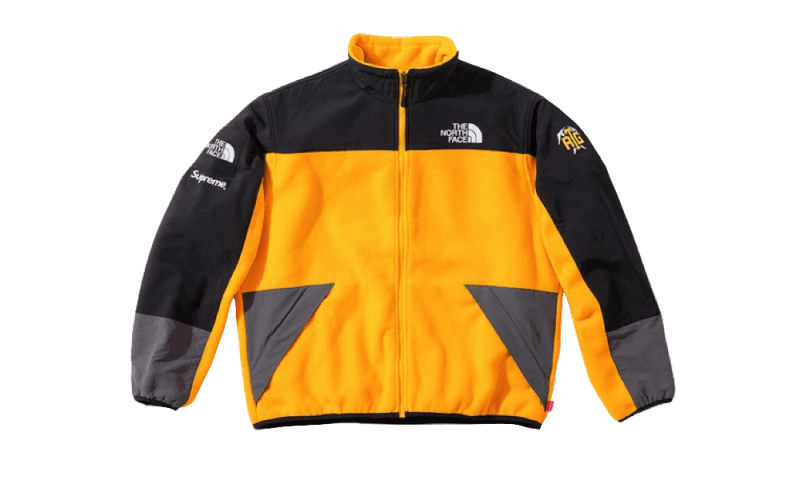 supreme the north face rtg fleece jacket gold