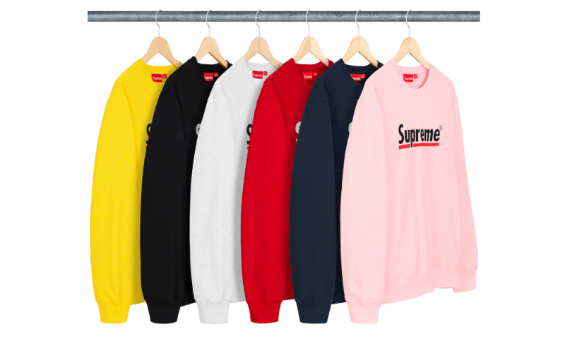 supreme Underline Crewneck L 希少のピンク！