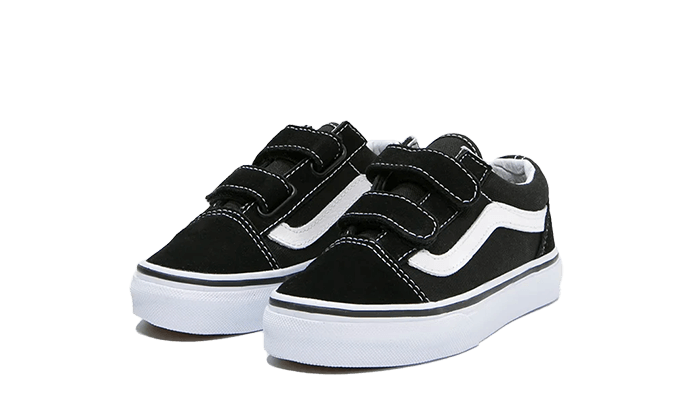 VANS Old Skool - Black/True White - Chaussures de skate Bébé