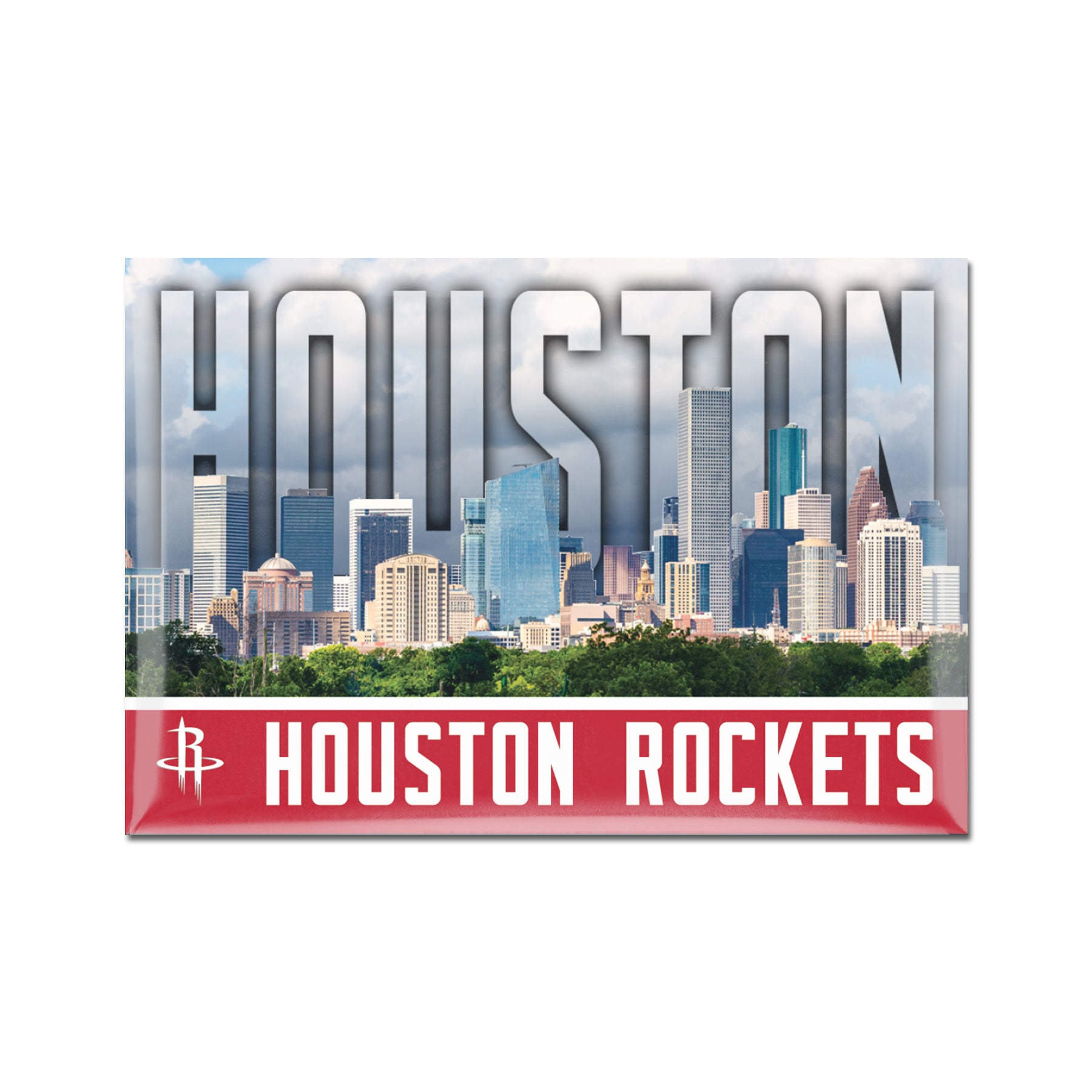 Houston Rockets Wincraft Skyline Rectangle Magnet