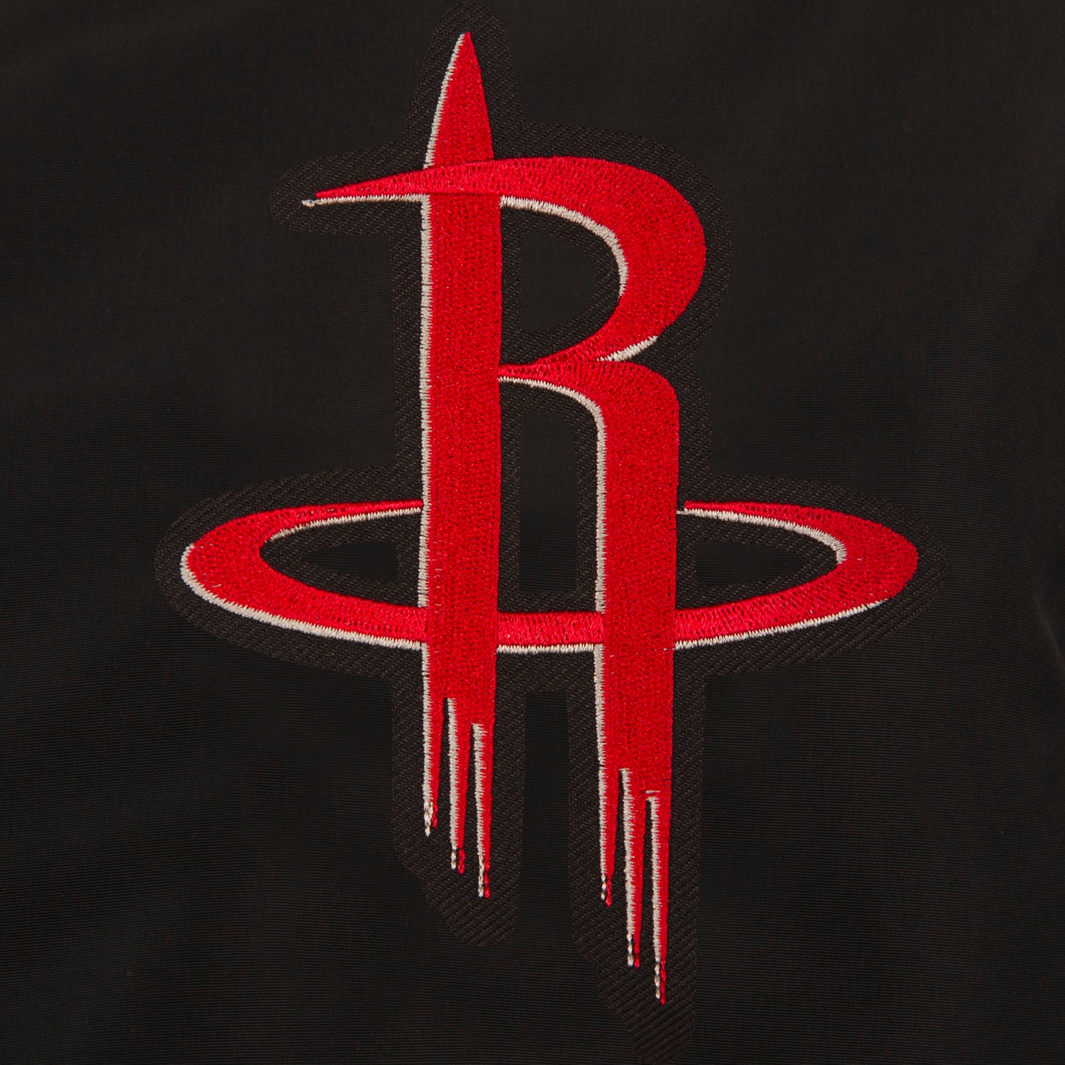 Men's Houston Rockets JH Design Nylon Bomber Jacket - Black