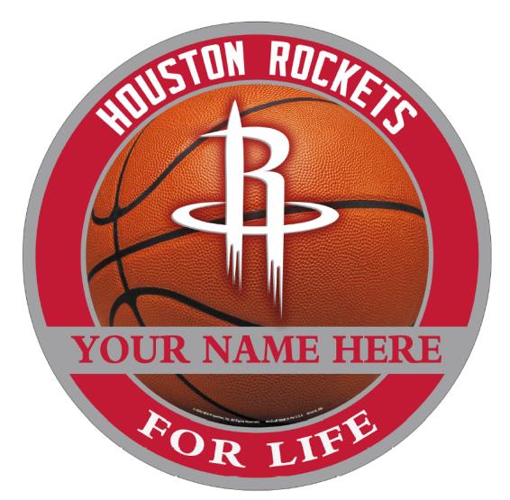 Houston Rockets Wincraft 14" Round Wood Personalized Fan For Life Sign