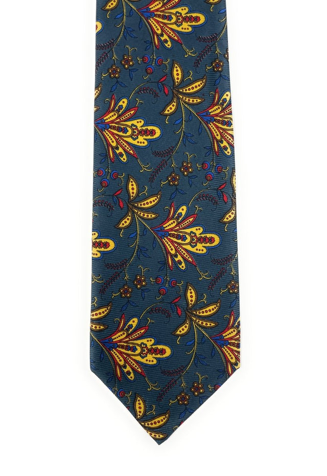 Jacquard Floral Brown Silk Tie – Wilmok