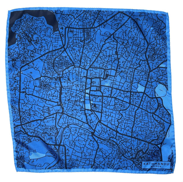 Map of Milan Silk Scarf