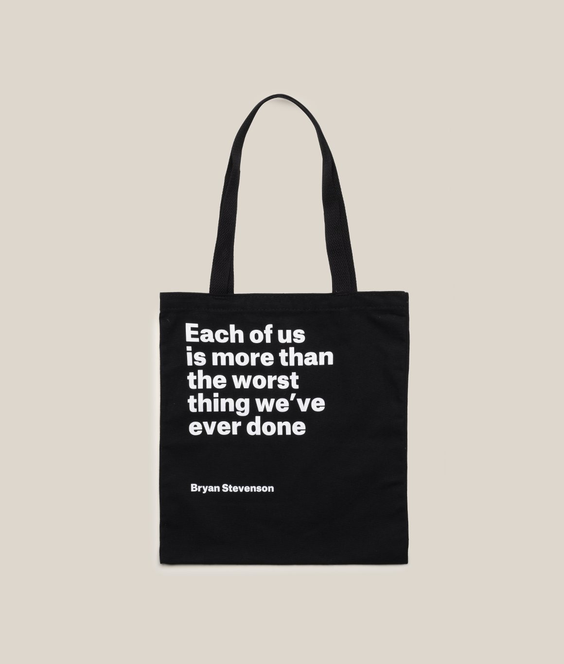 Black Tote Bag - Bryan Stevenson 